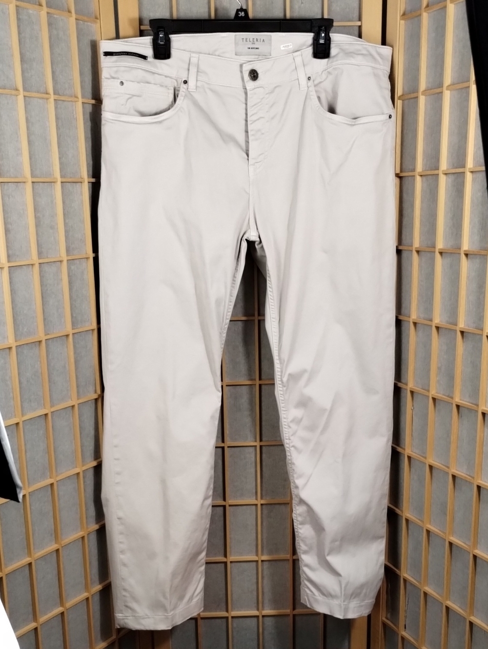 Teleria Zed Cobra 20 5 Pocket Chino Flat Front Khaki Pants Size 40